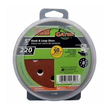 Gator Finishing 50PK58HoleHL 220G Disc 4340